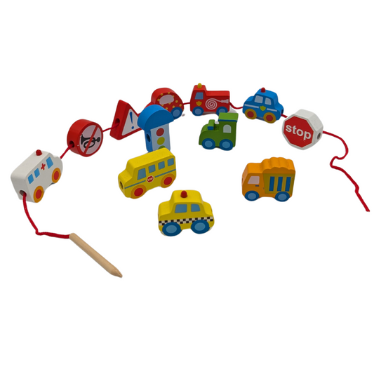 Juego de Ensartar Autos