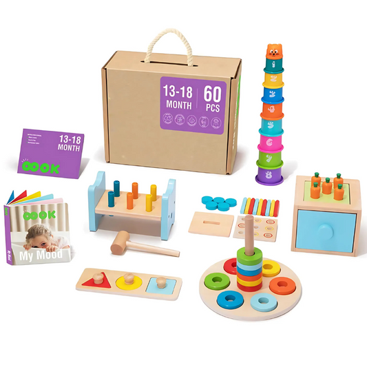 Kit Montessori de Aprendizaje para Bebés de 13 a 18 Meses