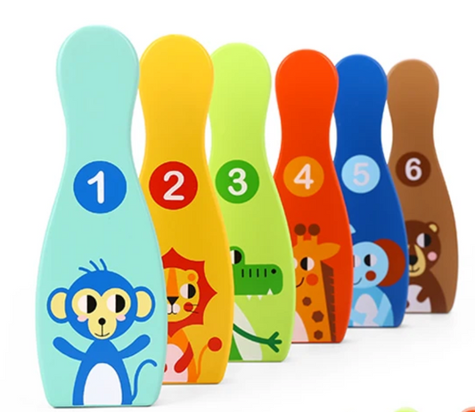 Bolos de madera para niños | Juguete Montessori en Panamá