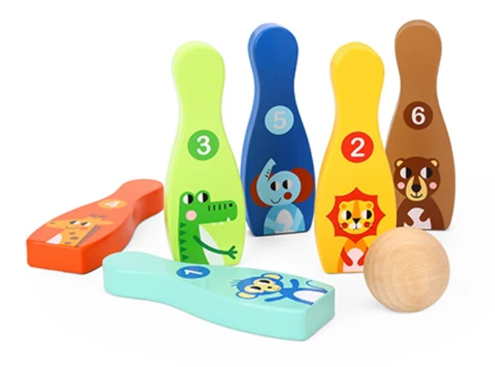 Bolos de madera para niños | Juguete Montessori en Panamá