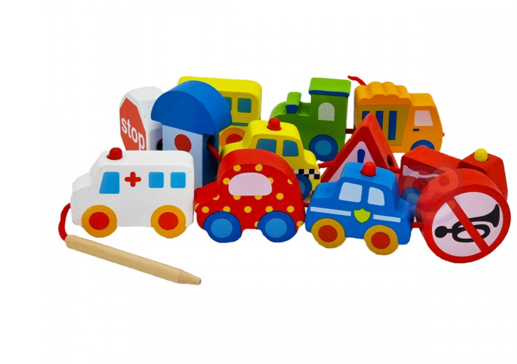Juego de Ensartar Autos