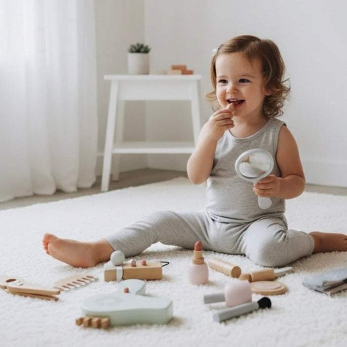 Set de Maquillaje de Madera para juego de imitación