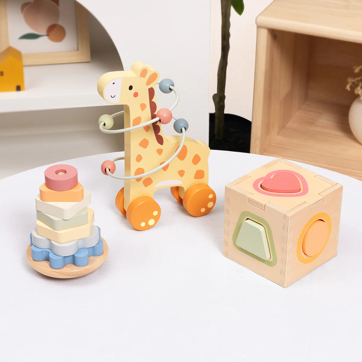 Set 3 en 1 jirafa de Madera