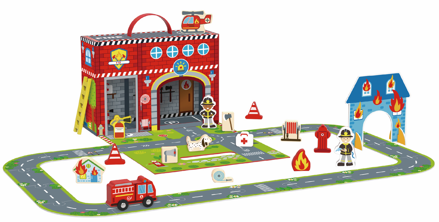 Caja de Estación de Bomberos para Juego de Roles