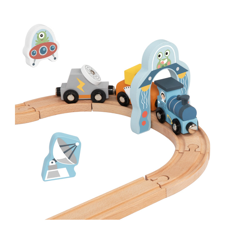 Pista de Tren Espacial - Juguete de Construcción para Niños 3 Años+
