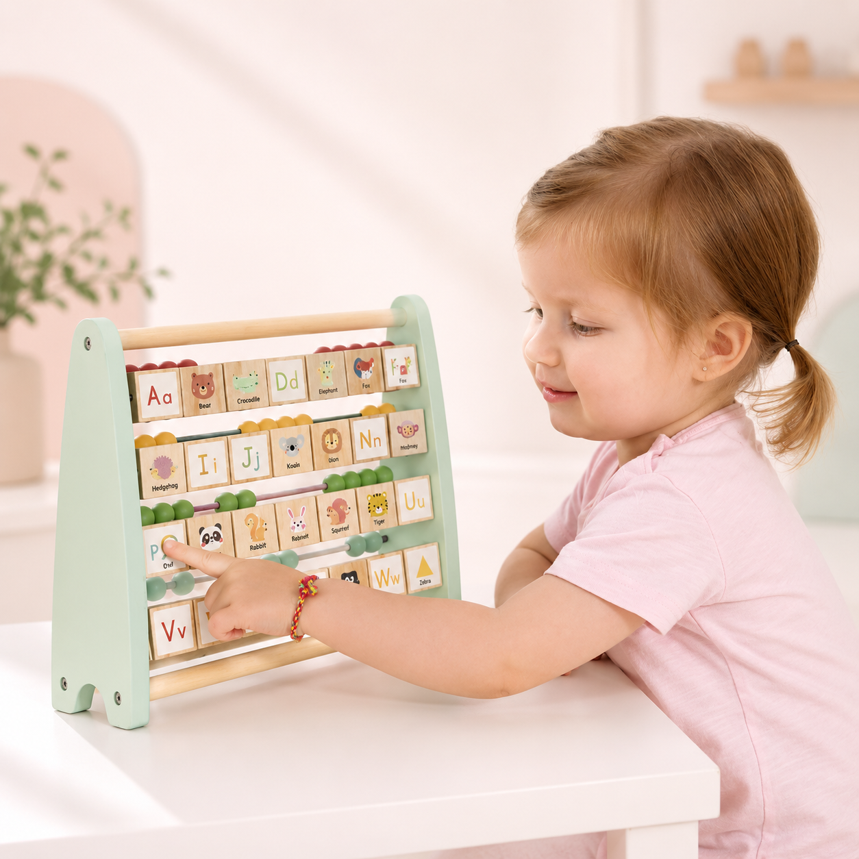 Ábaco Montessori Doble Cara para Letras y Números