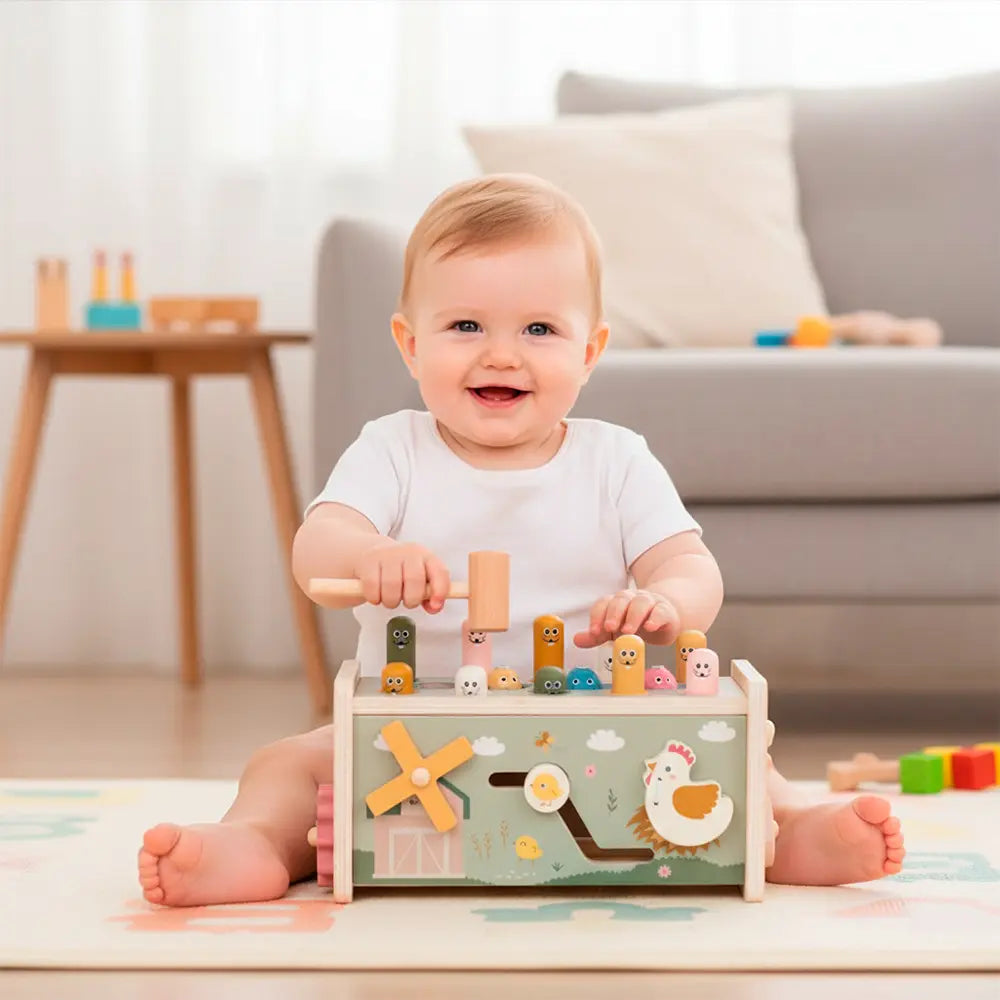Banco Sensorial de Martillo Montessori
