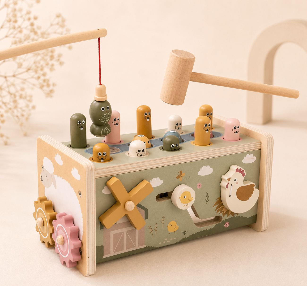 Banco Sensorial de Martillo Montessori