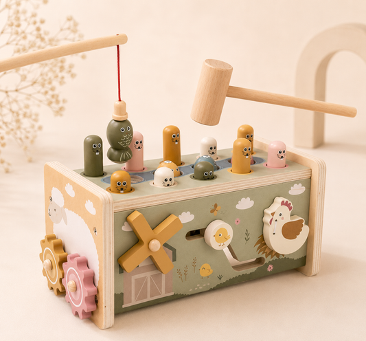 Banco Sensorial de Martillo Montessori
