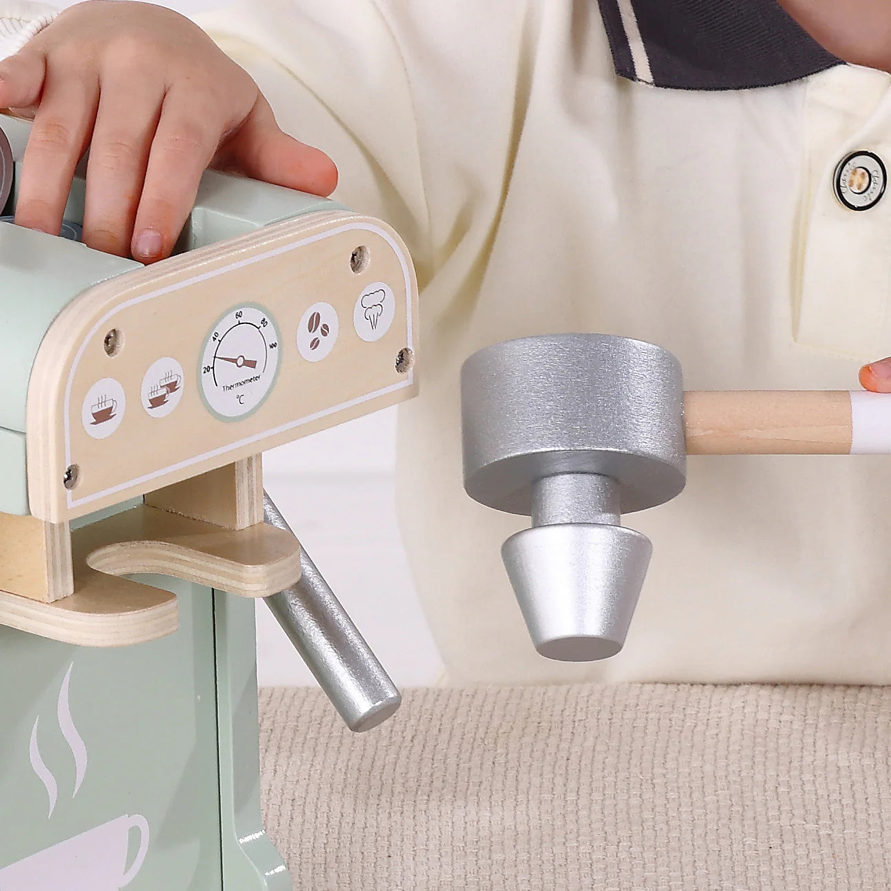 Cafetera de Madera Infantil para Juego Simbólico 3+