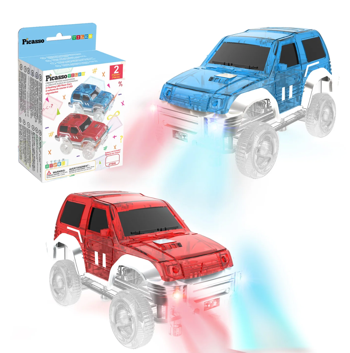 Set de 2 carros para pista de carrera