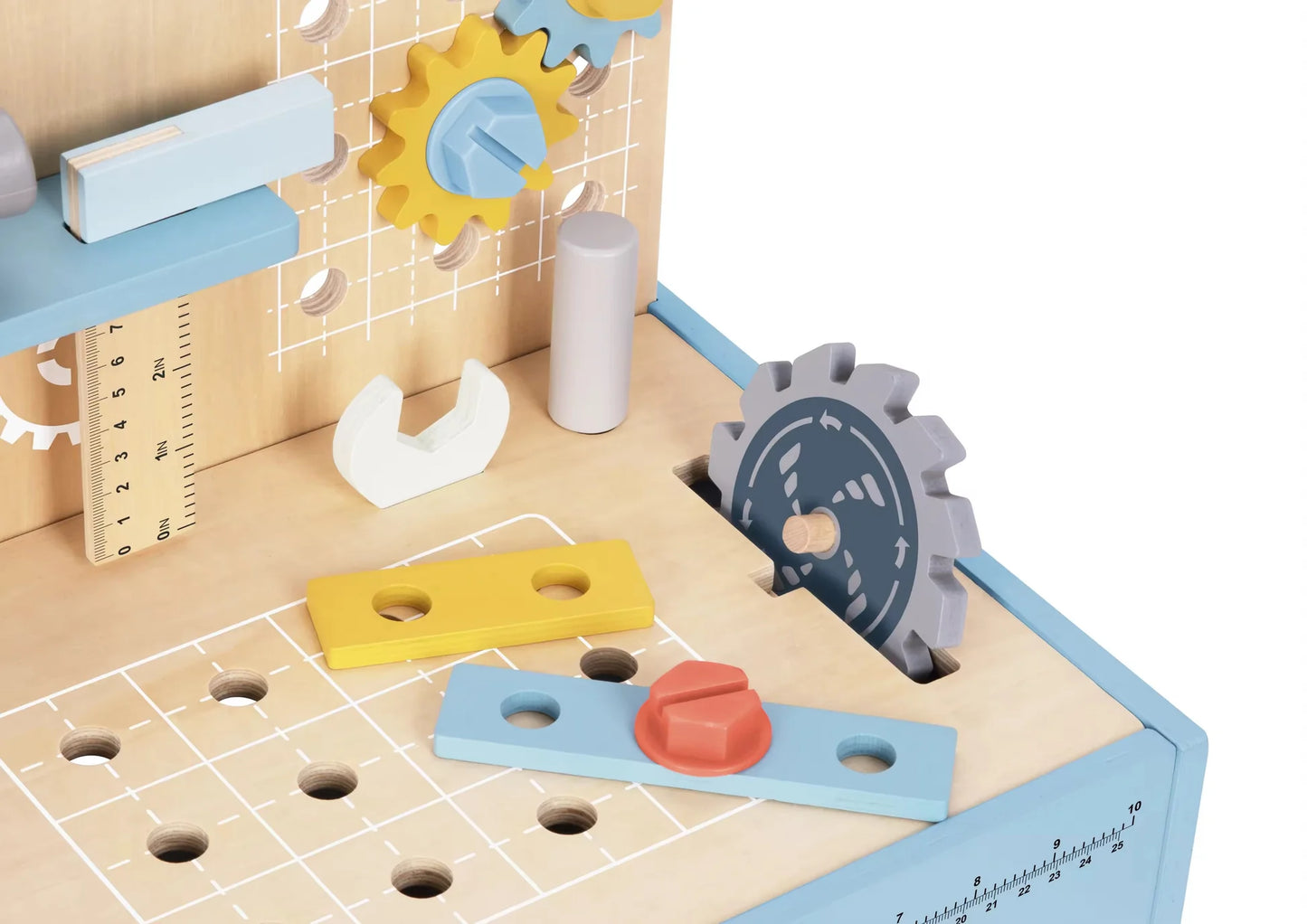 Banco de Herramientas de Madera para Juego Simbólico