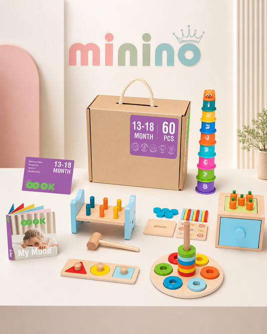 Kit Montessori de Aprendizaje para Bebés de 13 a 18 Meses