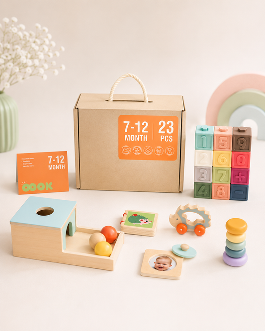 Kit de Aprendizaje Montessori para Bebés de 7 a 12 Meses