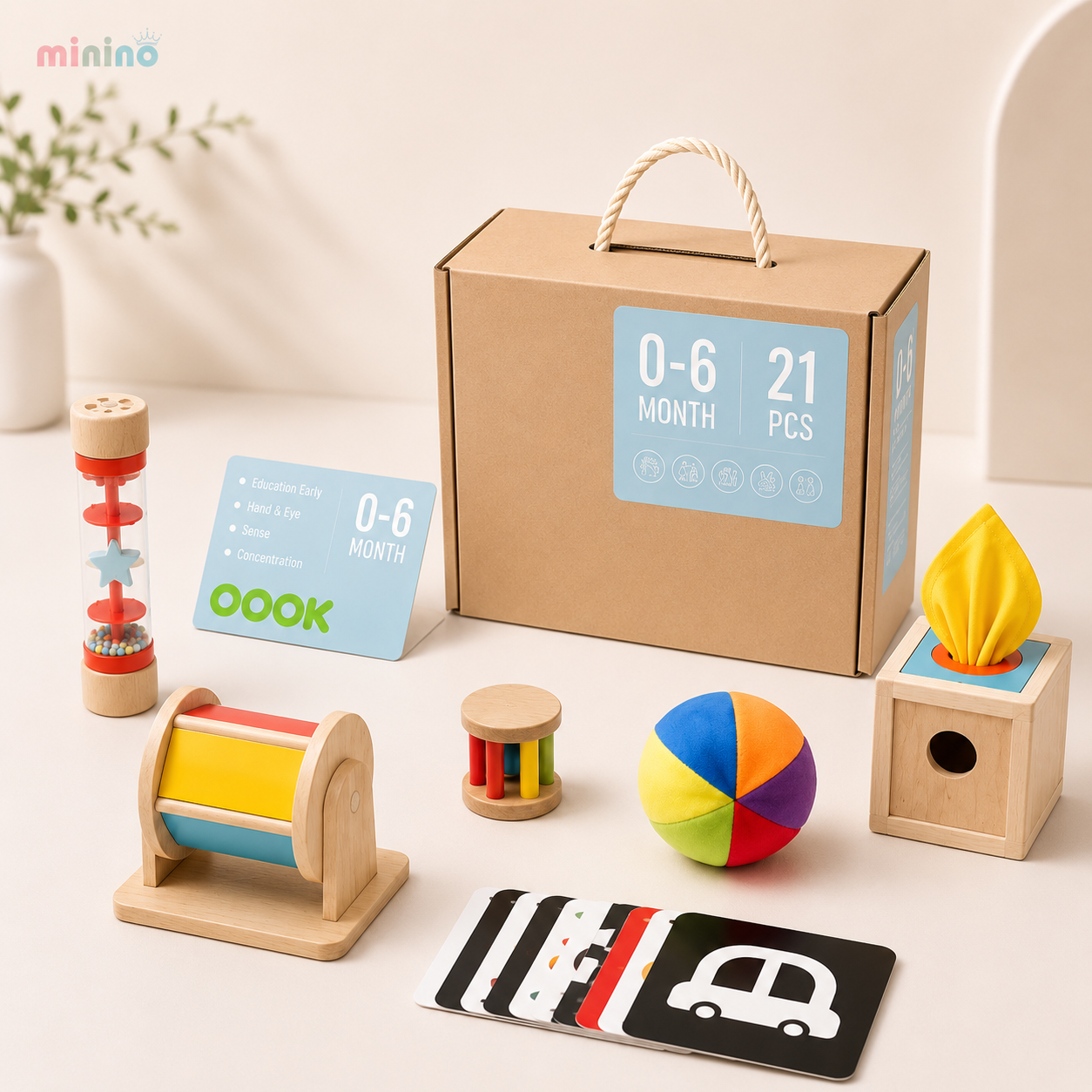 Kit de Estimulación Temprana para Bebés de 0 a 6 Meses