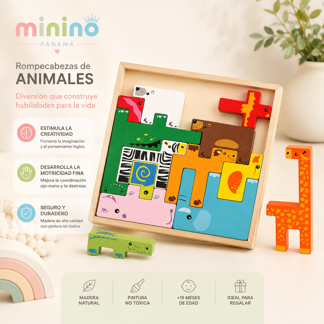 Rompecabezas creativo de animales