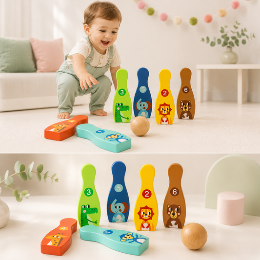 Bolos de madera para niños | Juguete Montessori en Panamá
