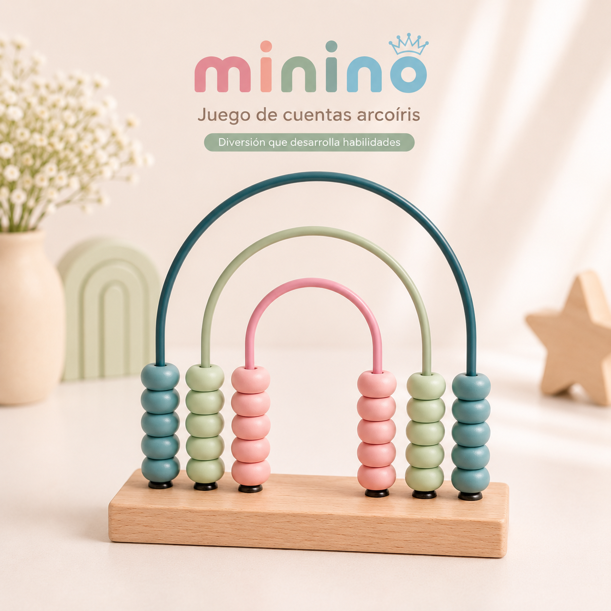 Ábaco de madera Montessori