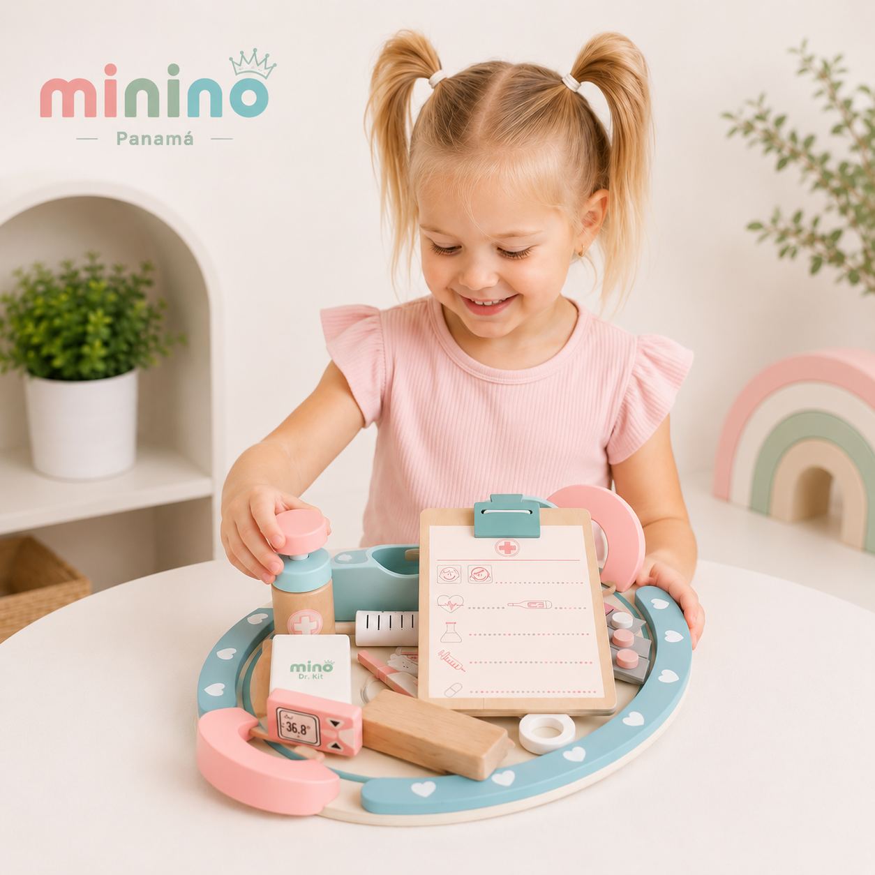 Set de Enfermera Infantil de Madera para Juego de Profesiones