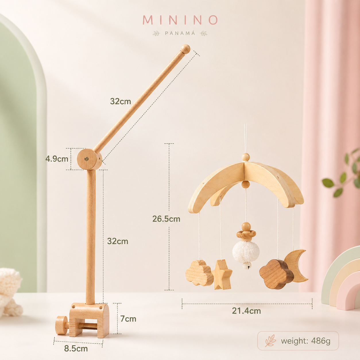 Móvil para Cuna de Bebé con Estilo Montessori