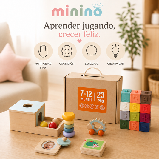 Kit de Aprendizaje Montessori para Bebés de 7 a 12 Meses