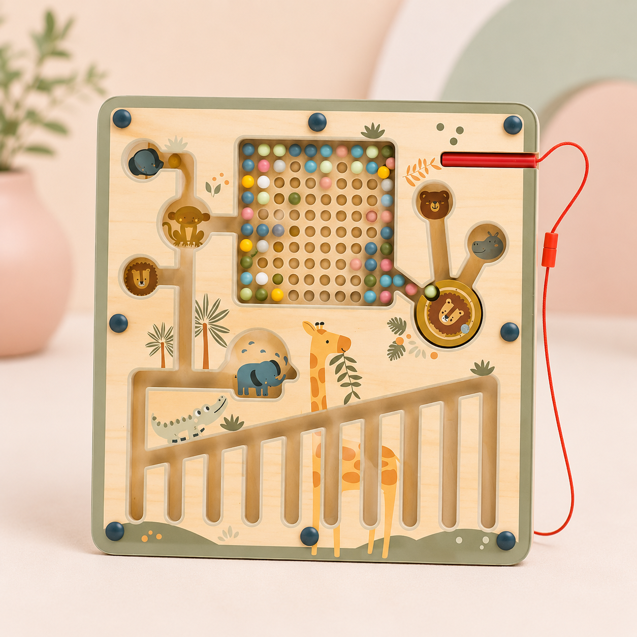 Laberinto Magnético  de Madera para Niños 3+