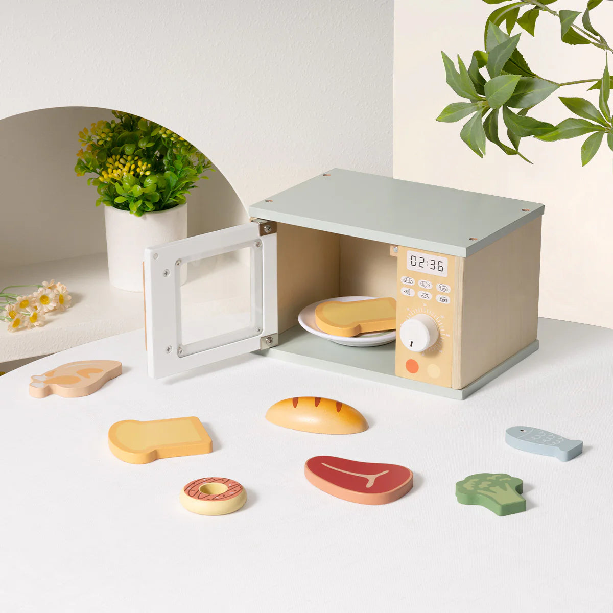 Microondas de Madera Infantil para Cocinita Montessori