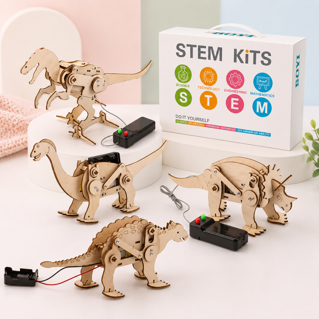 Kits STEM de Madera -Juego de Ciencia y Construcción Educativo 8 Años+