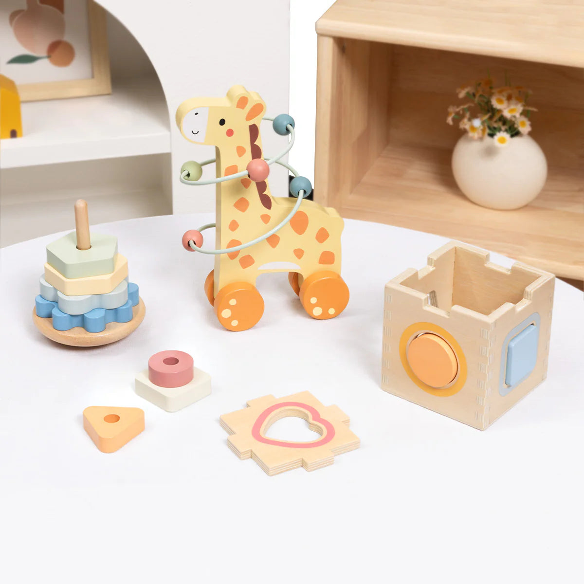 Set 3 en 1   jirafa de Madera