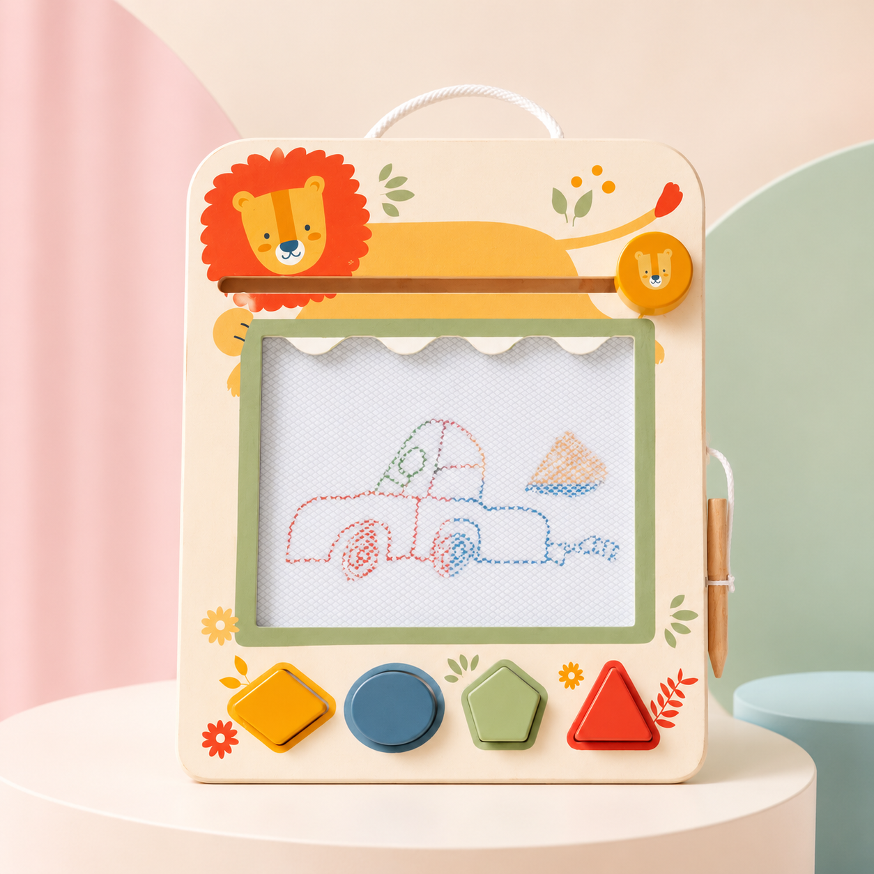 Tablero Montessori de Dibujo y Formas para Niños
