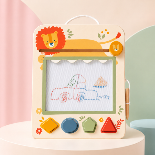Tablero Montessori de Dibujo y Formas para Niños