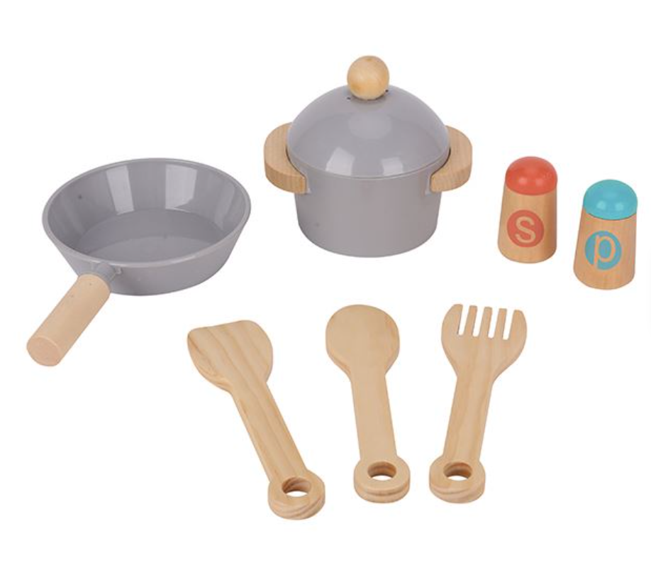 Cocinita Grande  con luces y sonido de Madera con Accesorios