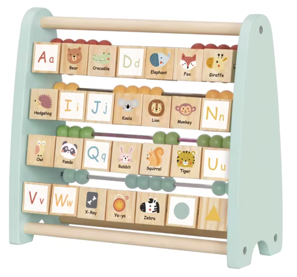 Ábaco Montessori Doble Cara para Letras y Números