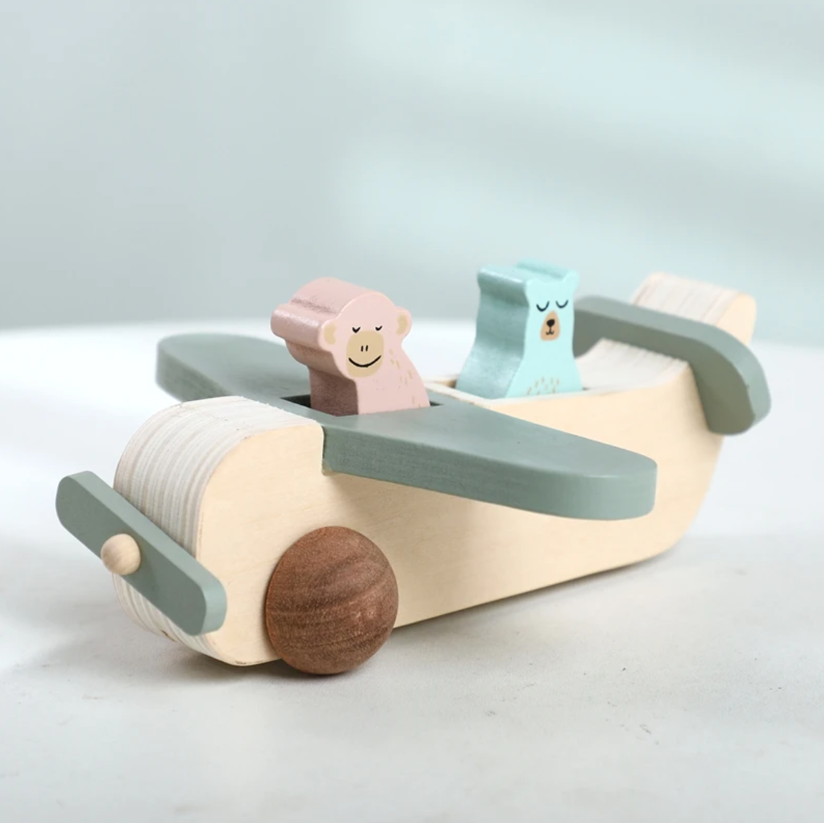 Set de Mini Pilotos – Avión y Helicóptero de Madera Montessori