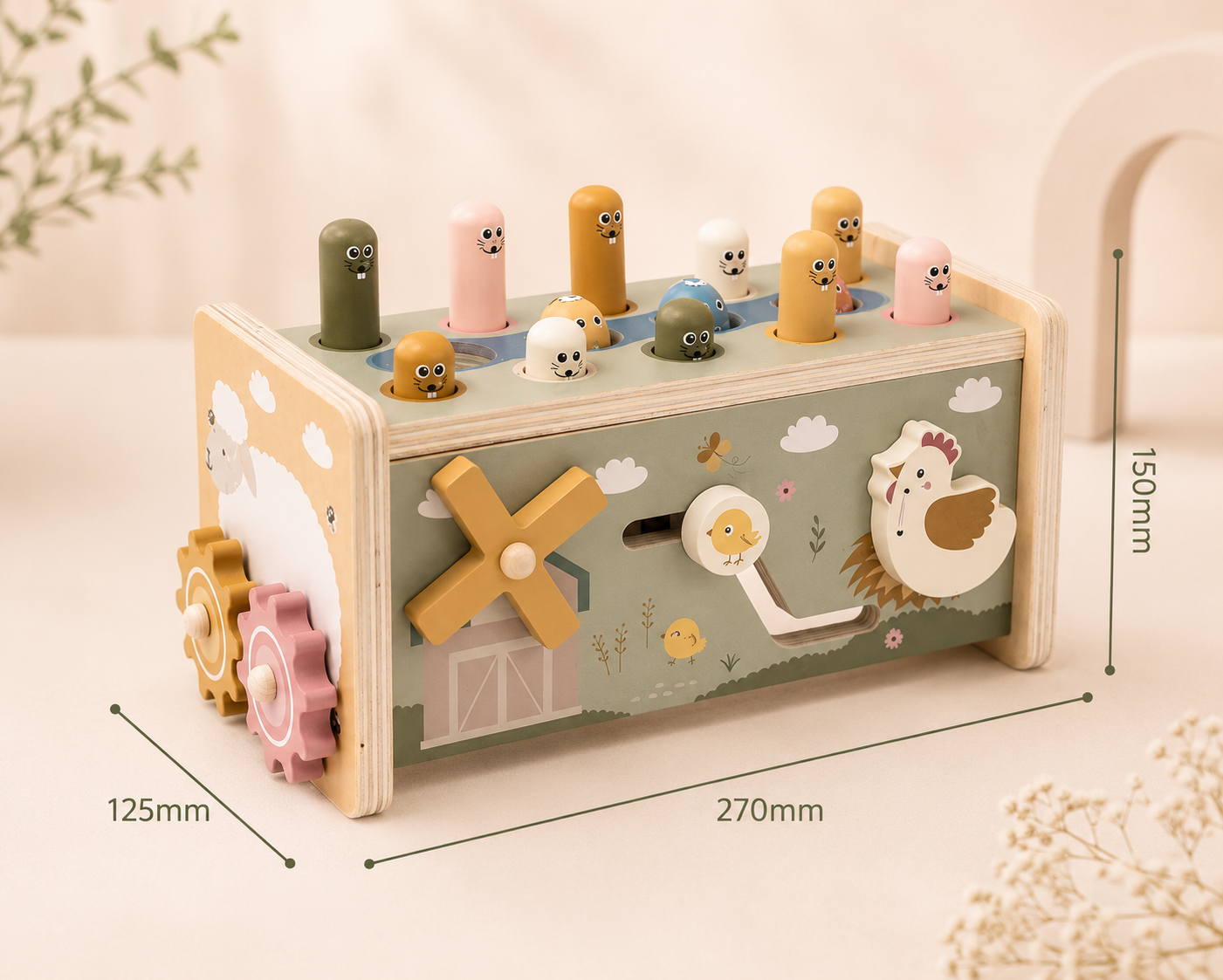 Banco Sensorial de Martillo Montessori