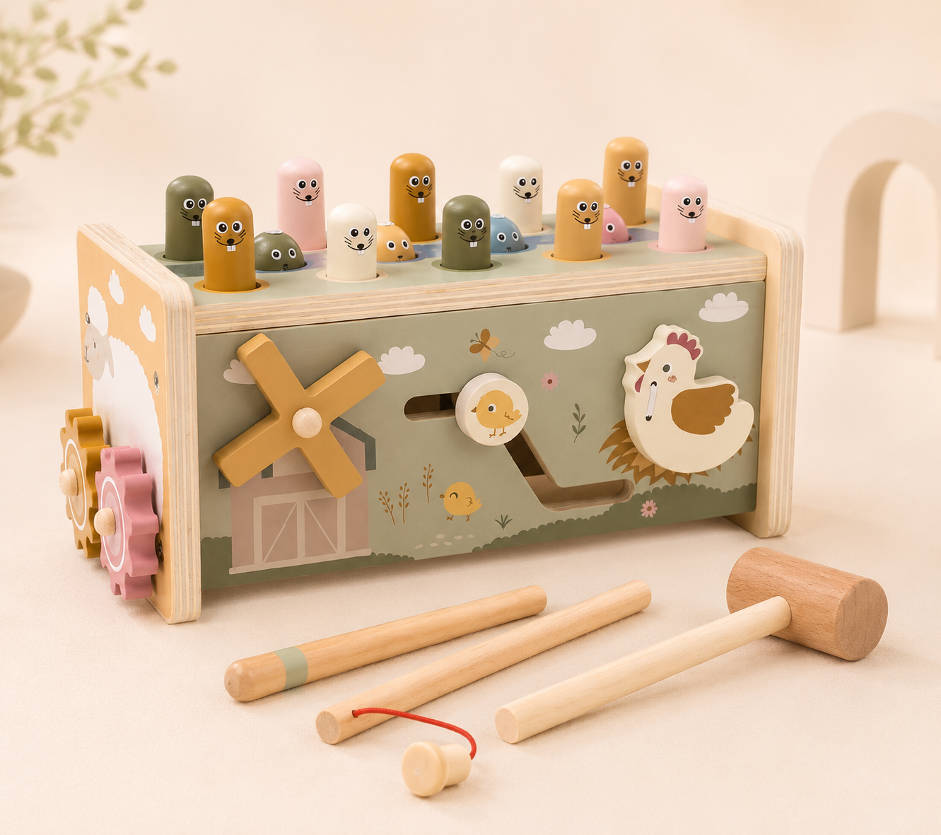 Banco Sensorial de Martillo Montessori