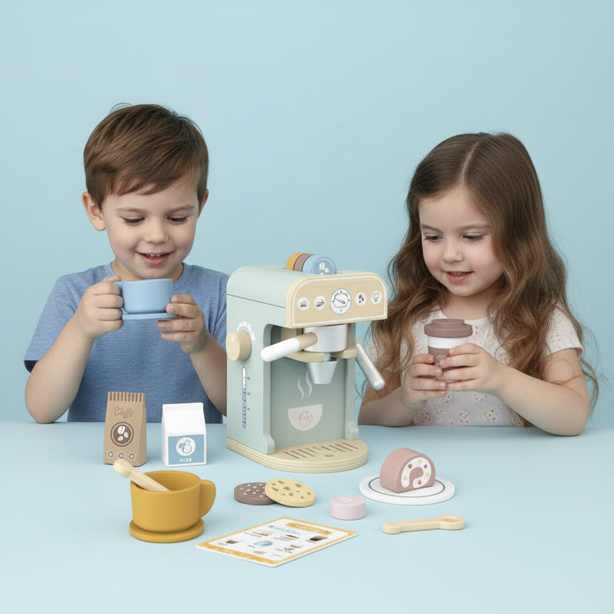 Cafetera de Madera Infantil para Juego Simbólico 3+