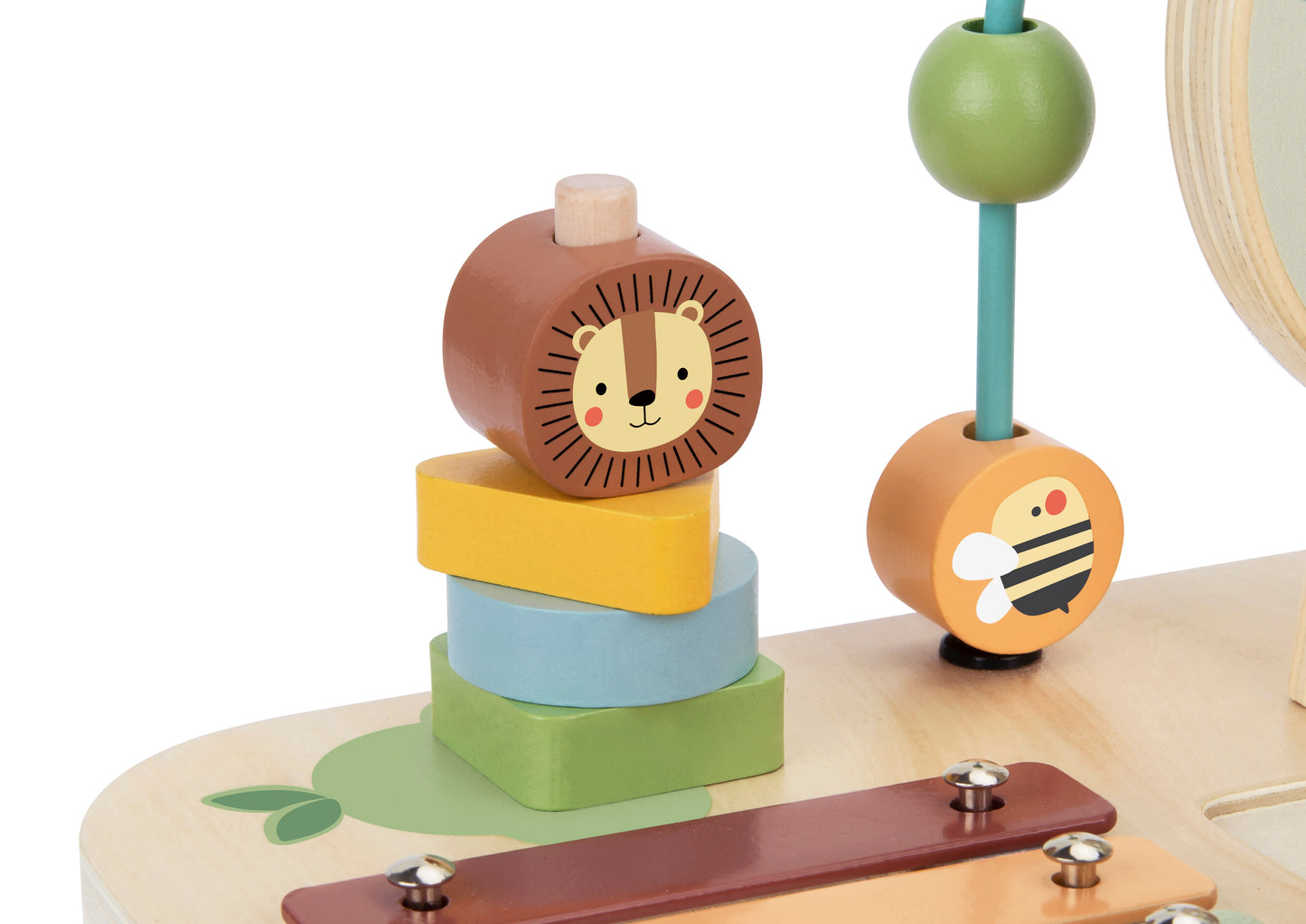 Mesa de  Madera de actividades con animales para 1 año