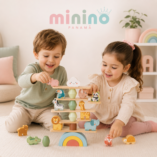 Torre Safari de Equilibrio de Madera - Juego de equilibrio