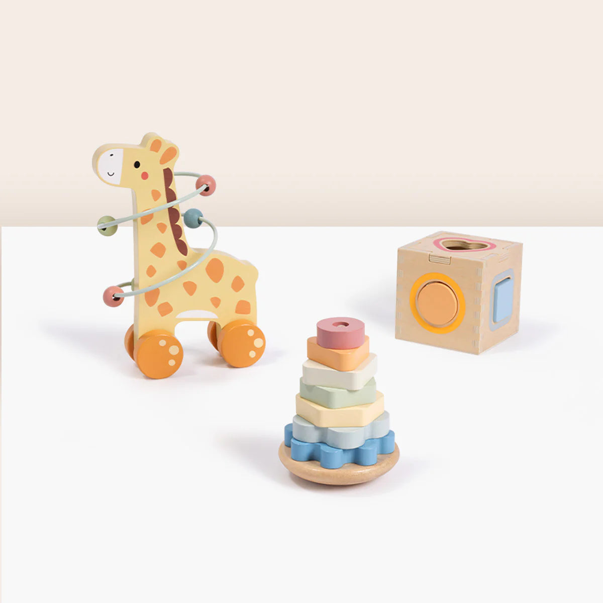 Set 3 en 1   jirafa de Madera