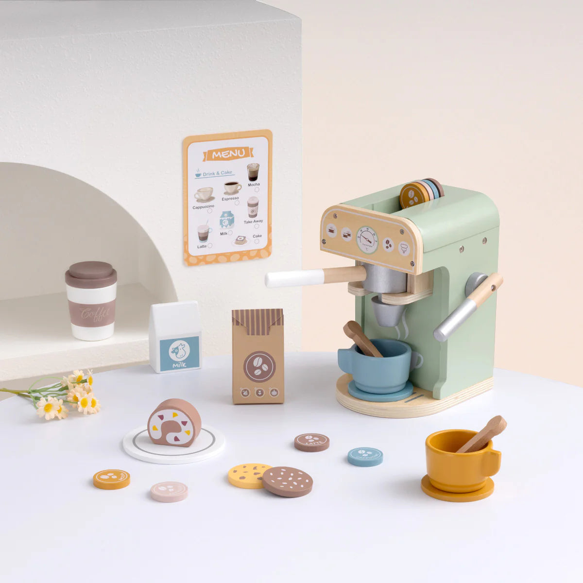 Cafetera de Madera Infantil para Juego Simbólico 3+