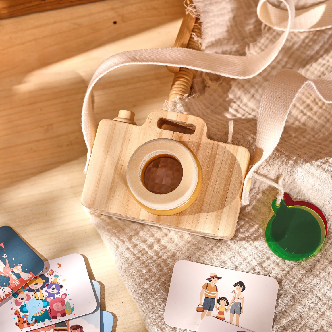 Cámara de fotos de madera