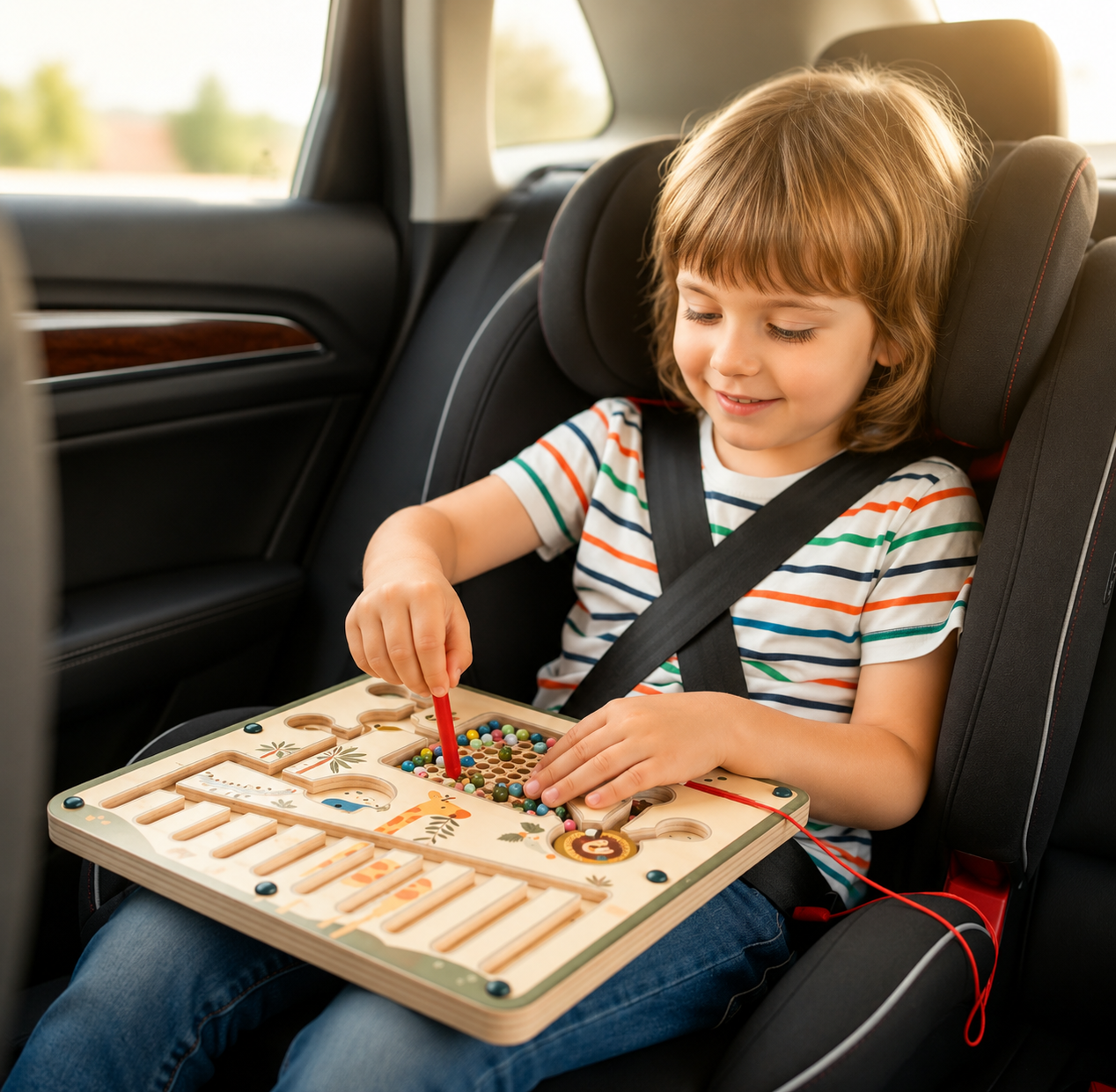 Laberinto Magnético  de Madera para Niños 3+