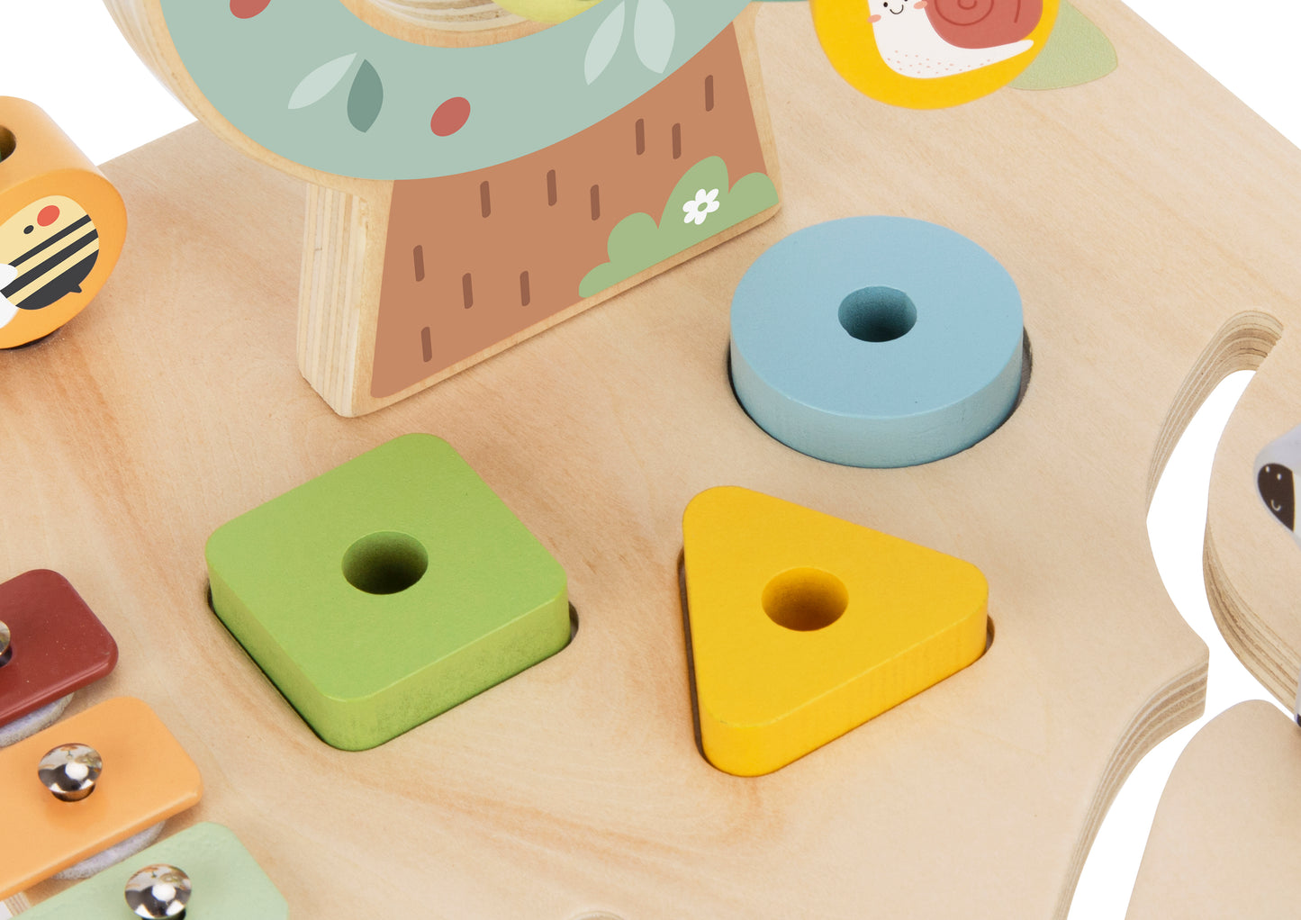 Mesa de  Madera de actividades con animales para 1 año