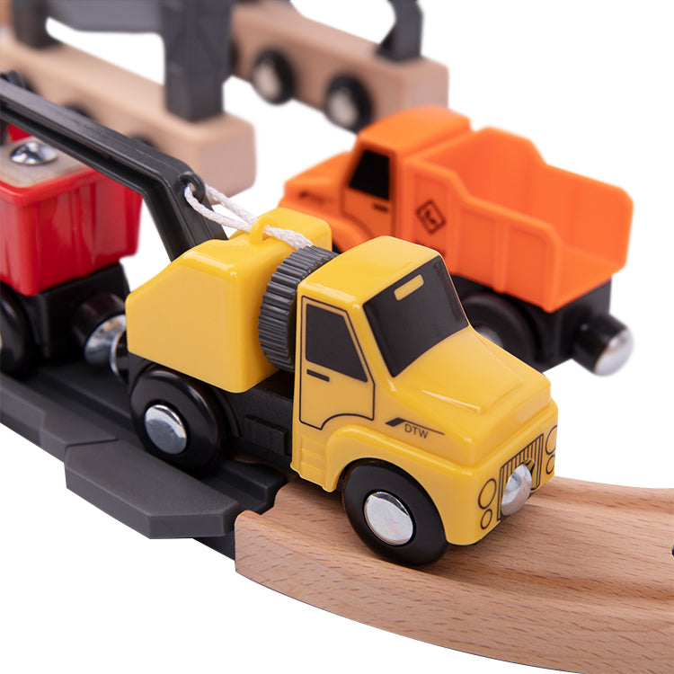 Pista de Construcción de Madera con Vehículos