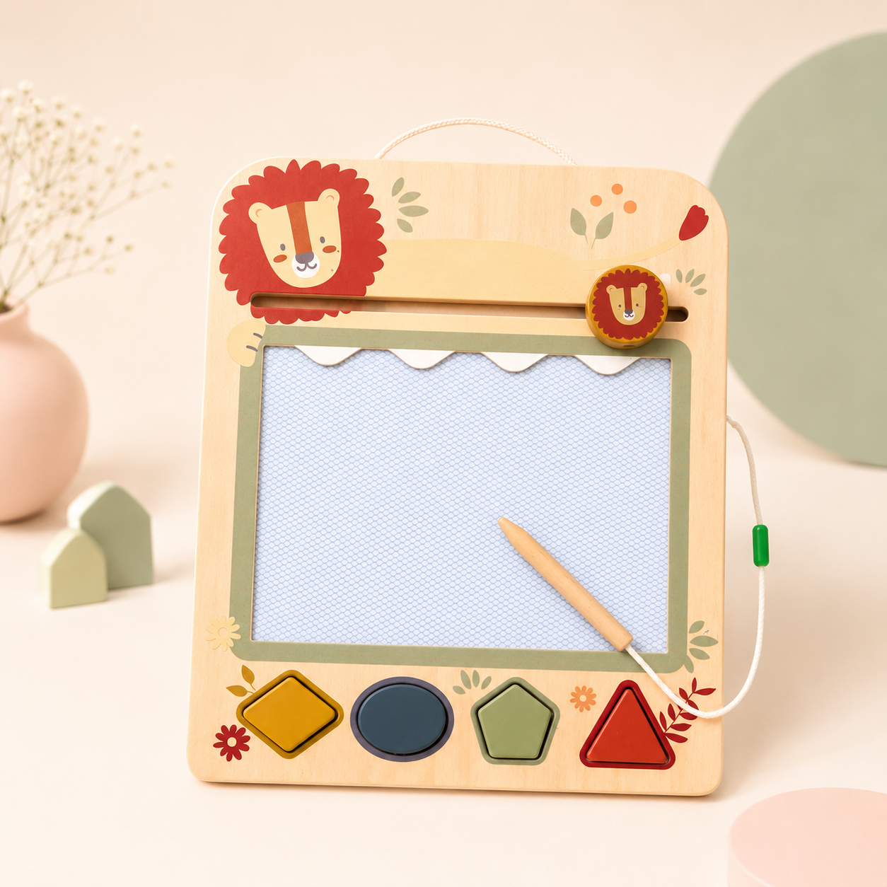 Tablero Montessori de Dibujo y Formas para Niños